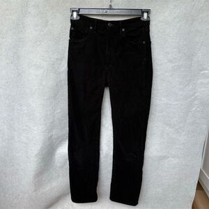 Agolde Women's Black Corduroy Jeans  Pants Size 26 Casual Button Fly Closure